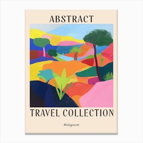 Abstract Travel Collection Poster Madagascar 2 Canvas Print