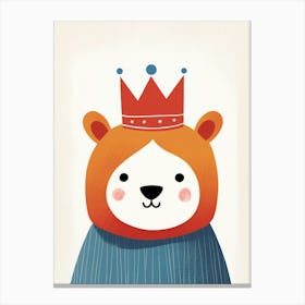 Little Red Panda 2 Wearing A Crown Canvas Print