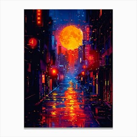 Moonlit City Canvas Print