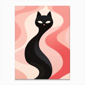 Cat On A Wave Canvas Print