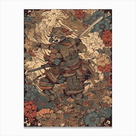 Samurai Vintage Japanese Poster 8 Canvas Print