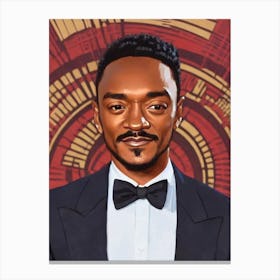 Anthony Mackie Illustration Movies Canvas Print