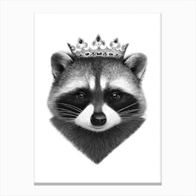 King Raccoon Canvas Print