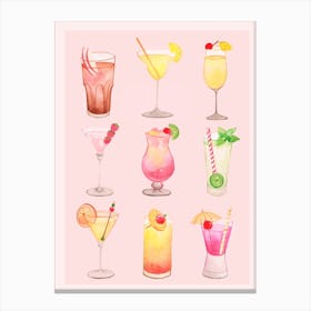 Summer Cocktails Canvas Print