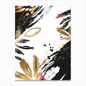 Abstract Gold And Black Painting 22 Canvas Print