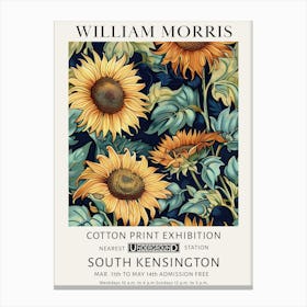 William Morris Vintage Poster Sunflowers Pattern Canvas Print