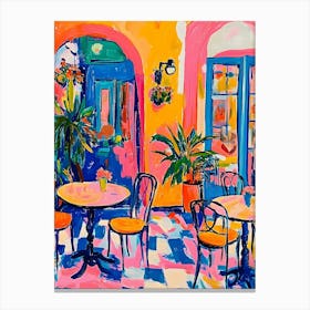 Cafe Table Canvas Print