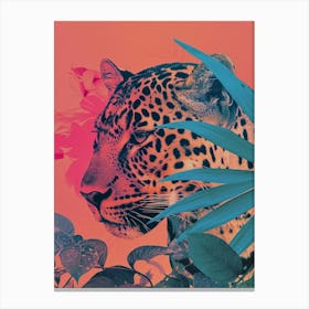 Pink Leopard In The Bush Canvas Print
