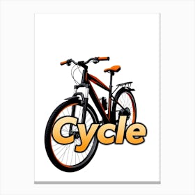 Cycle Illustration with Text Canvas Print