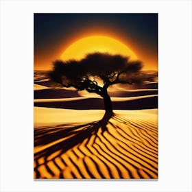 Sand Dunes At Sunset Canvas Print