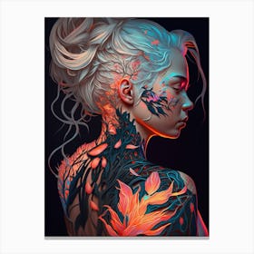 Tattooed Girl Canvas Print