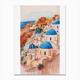 Lazy days in Santorini Canvas Print