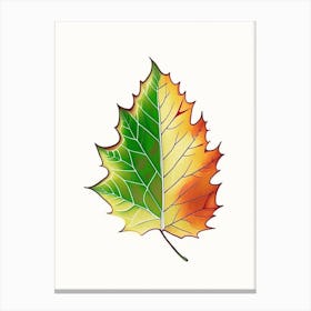 Maple Leaf Warm Tones 5 Canvas Print