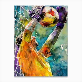 Football Player Watercolor Art (7) Canvas Print