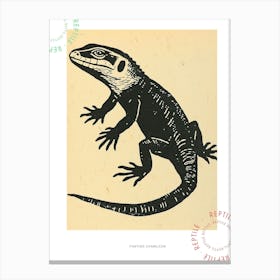 Panther Chameleon Bold Block 2 Poster Canvas Print