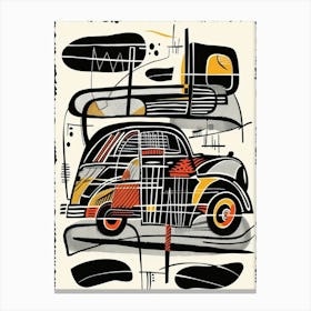 Abstract Car Painting Style Abstract Canvas Print