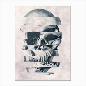 Glitch Skull Canvas Print