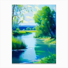 River Waterscape Impressionism 1 Canvas Print