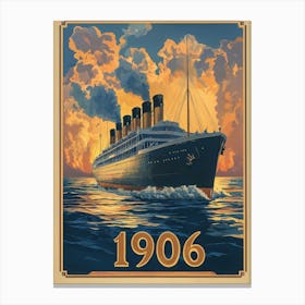 Aihrgdesign A Vintage Travel Poster Of A Luxury Steamship Sai C65b5b3d 8eca 47d8 Ab1d 6886385448a9 1 Canvas Print