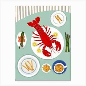 Lobster Print Canvas Print