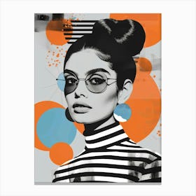 Girl In Glasses 1 Canvas Print