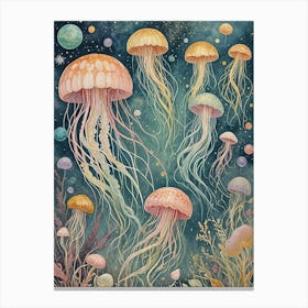 Pastel Jellyfish Canvas Print