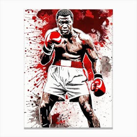 Cassius Clay Portrait Ink Painting (22) Canvas Print