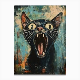 Fantastic Screaming Cat 10 Canvas Print