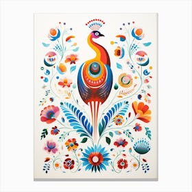 Scandinavian Bird Illustration Pheasant 5 Canvas Print