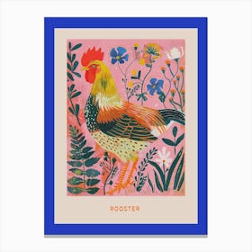 Spring Birds Poster Rooster 1 Canvas Print