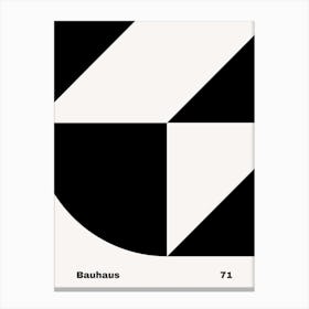 Geometric Bauhaus Poster B&W 71 Canvas Print