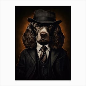 Gangster Dog Cocker Spaniel Canvas Print