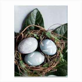 Easter Eggs In A Nest 8 Canvas Print