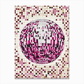 Mosaic Disco Ball Canvas Print