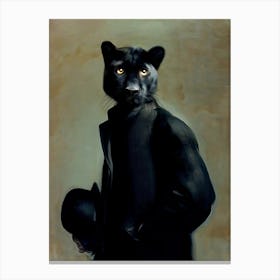 Mysterious Panther Hussein Pet Portraits Canvas Print