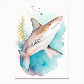 Lemon Shark 3 Watercolour Canvas Print