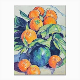 Tangerine 1 Vintage Sketch Fruit Canvas Print