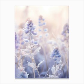 Frosty Botanical Bluebonnet 1 Canvas Print