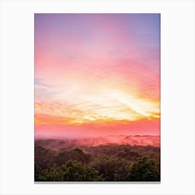 Sunrise Over The Forest Canvas Print