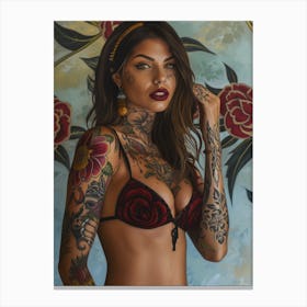 Tattooed Woman Canvas Print