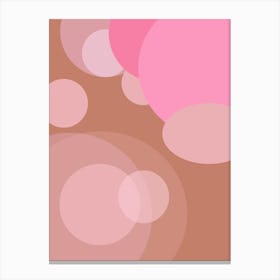 Pink And Brown Abstract Canvas Print