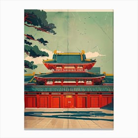 Tokyo Imperial Palace Mid Century Modern 2 Canvas Print