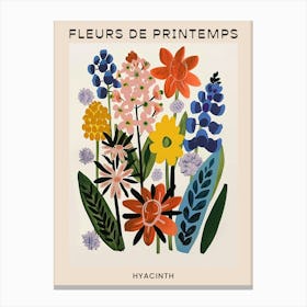 Spring Floral French Poster  Hyacinth 1 Canvas Print