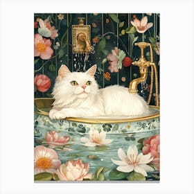 Cat In The Bath 1 Canvas Print