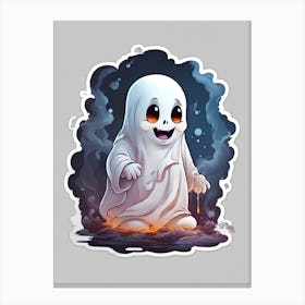 Ghost Sticker Canvas Print