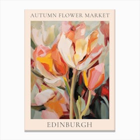 Autumn Flower Market Poster Edinburgh 2 Canvas Print