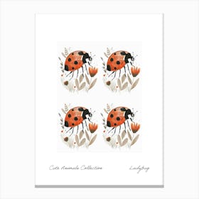 Cute Animals Collection Ladybug 2 Canvas Print