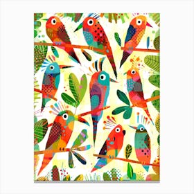 Exotic Birds Canvas Print