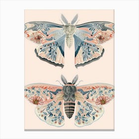 Luminous Butterflies William Morris Style 6 Canvas Print
