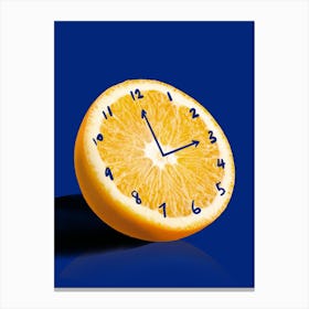 Orange Clock Canvas Print